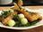 Goat Cheese Samosas with Honey, Poppy Seeds and Melon Balls