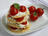 Tuiles au parmesan et chèvre frais à la tomate