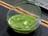 Cream of Parsley with Liquid Mango Balls