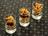 Verrines de pruneaux, pain d'épices et foie gras