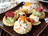 Trio de tartelettes (terre-mer-terre)