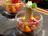 Fruit Salad with a Crunchy Dough Roll Filled with Whipped Cream