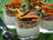 Verrines of Goat Cheese Mousse, Ham, Pan-Fried Carrots and Zucchini