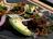 Grilled Sirloin Steak, Avocado, Pepper and Red Onions