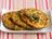 Spinach, Bacon and Comté Blinis