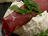 Mousse de parmesan et Bresaola en salade d'herbes