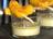 Green Tea Flan with Roasted Pineapple and Lemongrass Skewers