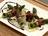 Asparagus with Spanish Ham, Parmesan Shavings and Black Olives