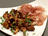 Sautéed Fresh Chanterelles with Shallots and Thinly Sliced Smoked Ham