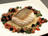 Roasted Cod Fillet, Virgin Blackcurrant Sauce and Fresh Oregano 
