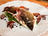 Roasted Bass, Chopped Snow Peas, Octopus and Chorizo