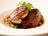 Joues de boeuf braisées au vin rouge, foie gras poêlé et légumes d'hiver