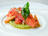Salmon Gravlax and Avocado Salsa with and Sauce Vierge and Candied Ginger