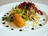 Reblochon Croquette and Arugula Salad with Hazelnut Vinegar
