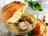 Bouillon surprise de champignons et foie gras