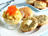 Dill Scones with Scrambled Eggs and Salmon Roe