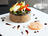 Foie de volaille, fine gelée au balsamique, rhubarbe, romaine et tomates séchées