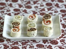 Sandwichs roulés comme des makis