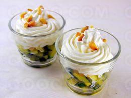 Courgettes à la crème de chèvre au basilic