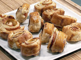 Feuilletés roulés jambon savora