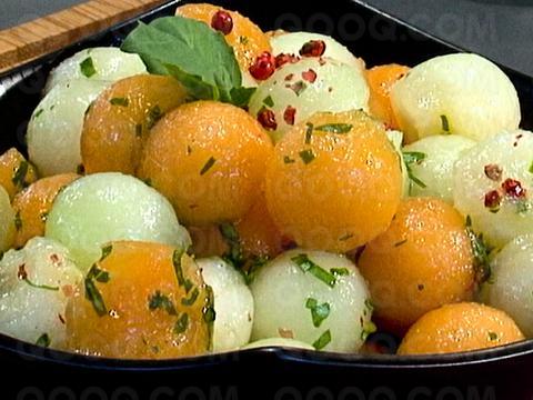 Salade aux deux melons