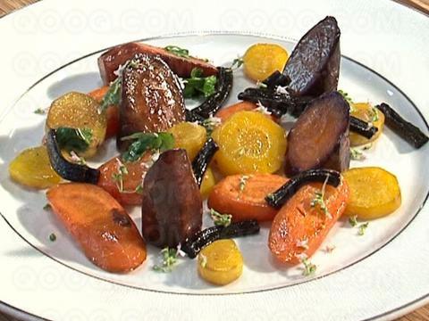 Poêlée de carottes aux bonbons de réglisse et à la coriandre fraîche