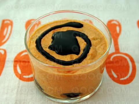 Tomato Mousse with Balsalmic Caramel